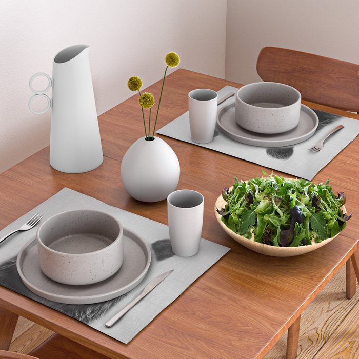 Bear - Black & White Placemat Gallery Image 2