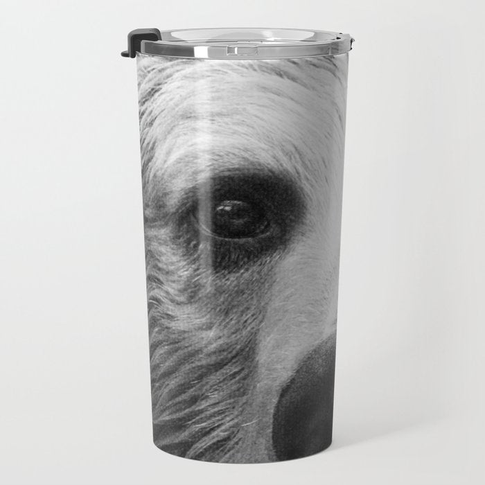 Bear - Black & White Travel Mug Gallery Image 3