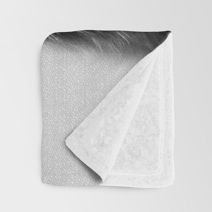 Bear - Black & White Throw Blanket Gallery Image 3
