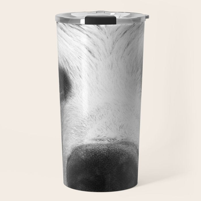 Bear - Black & White Travel Mug Gallery Image 1