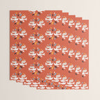Festive doves - folk illustration Wrapping Paper Gallery Image 3