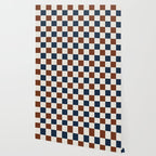 Checkered Multicolor Pattern XVI Red Navy Blue White Wallpaper Gallery Image 2