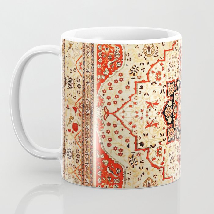 Mohtasham Kashan Antique Persian Rug Print Coffee Mug Gallery Image 3
