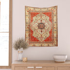 Mohtasham Kashan Antique Persian Rug Print Wall Tapestry Gallery Image 2