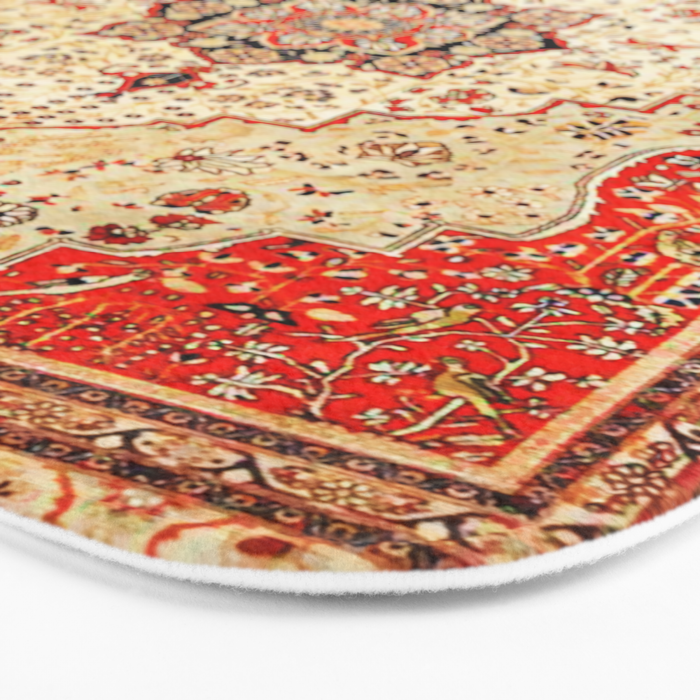 Mohtasham Kashan Antique Persian Rug Print Bath Mat Gallery Image 3
