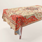 Mohtasham Kashan Antique Persian Rug Print Tablecloth Gallery Image 1