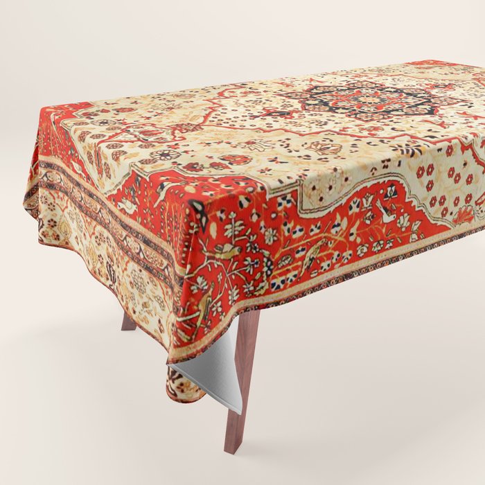 Mohtasham Kashan Antique Persian Rug Print Tablecloth Gallery Image 1