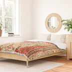 Mohtasham Kashan Antique Persian Rug Print Duvet Cover Gallery Image 2
