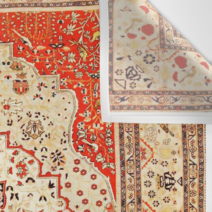 Mohtasham Kashan Antique Persian Rug Print Wall Tapestry Gallery Image 3