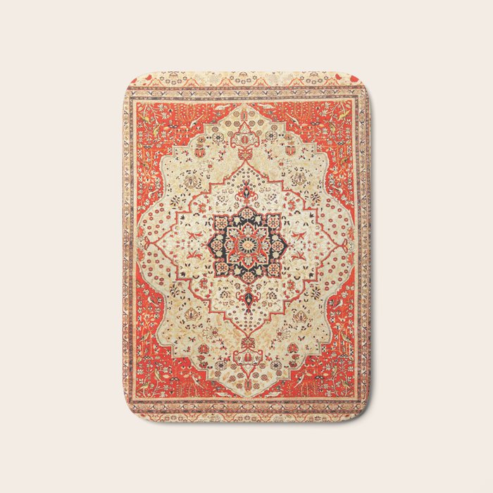 Mohtasham Kashan Antique Persian Rug Print Bath Mat Gallery Image 1