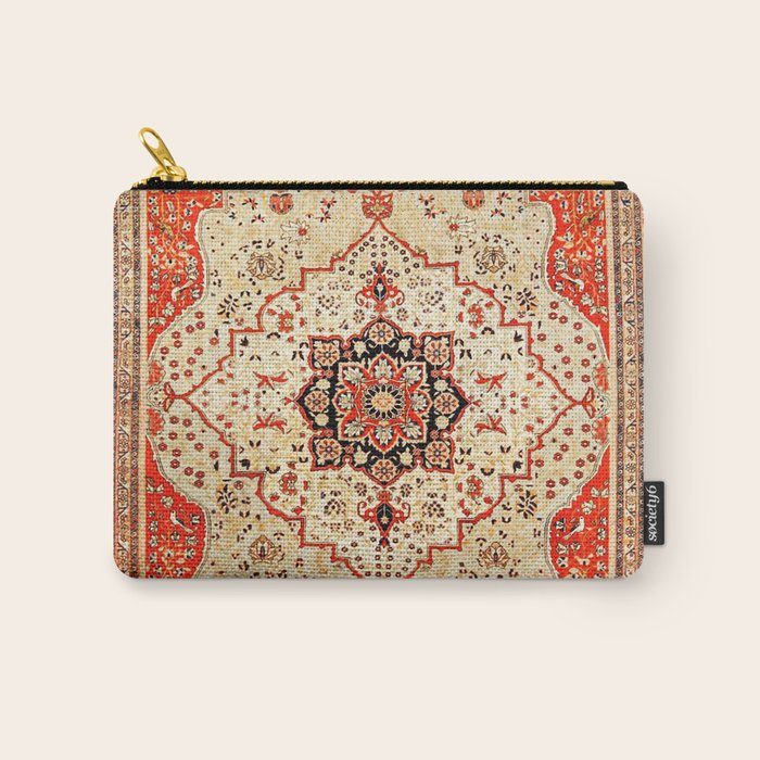 Mohtasham Kashan Antique Persian Rug Print Carry All Pouch Gallery Image 1