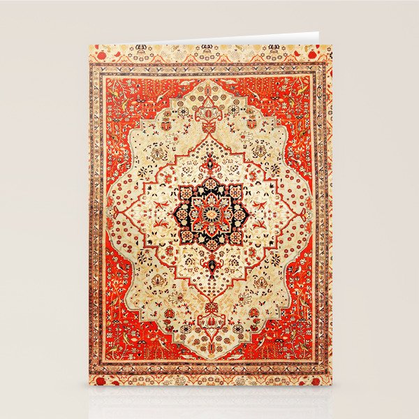 Mohtasham Kashan Antique Persian Rug Print Stationery Card Gallery Image 2