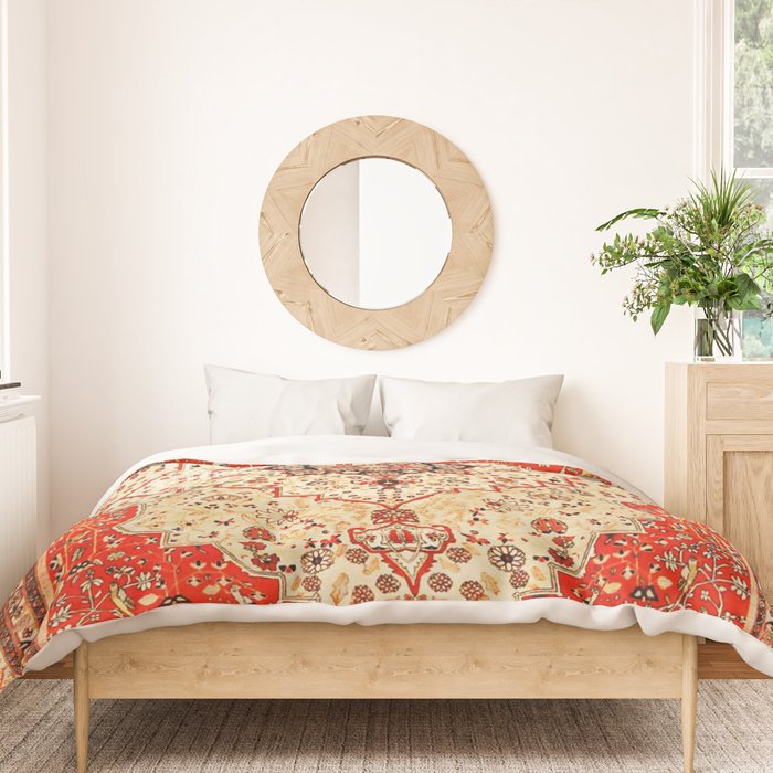 Mohtasham Kashan Antique Persian Rug Print Duvet Cover Gallery Image 3