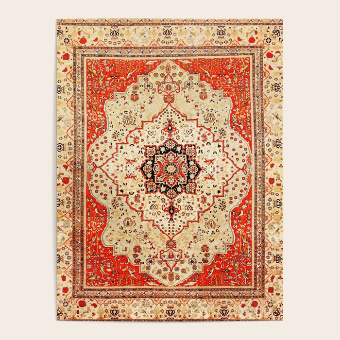Mohtasham Kashan Antique Persian Rug Print Poster Gallery Image 4