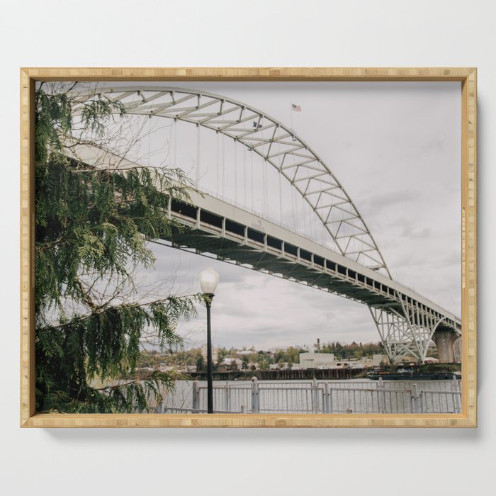 Fremont Bridge Portland Oregon Serving Tray Gallery Image 1