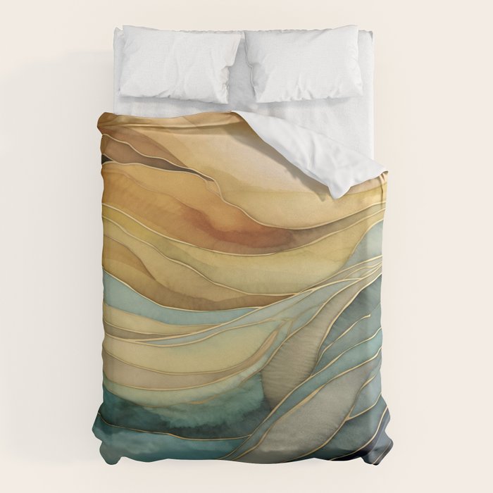 Landscape of Oceanic Rhythm Duvet Cover Gallery Image 6