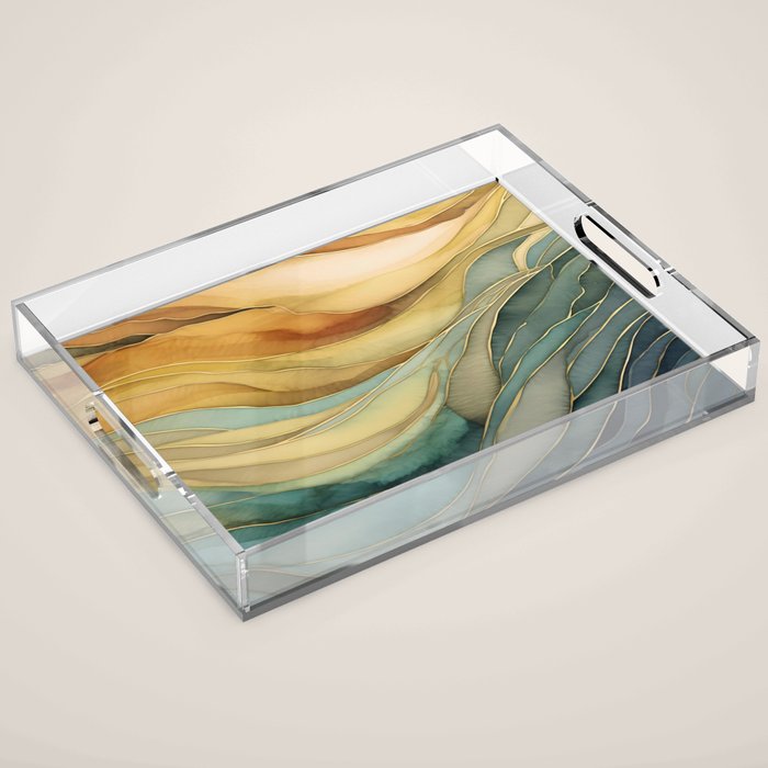 Landscape of Oceanic Rhythm Acrylic Tray Gallery Image 1