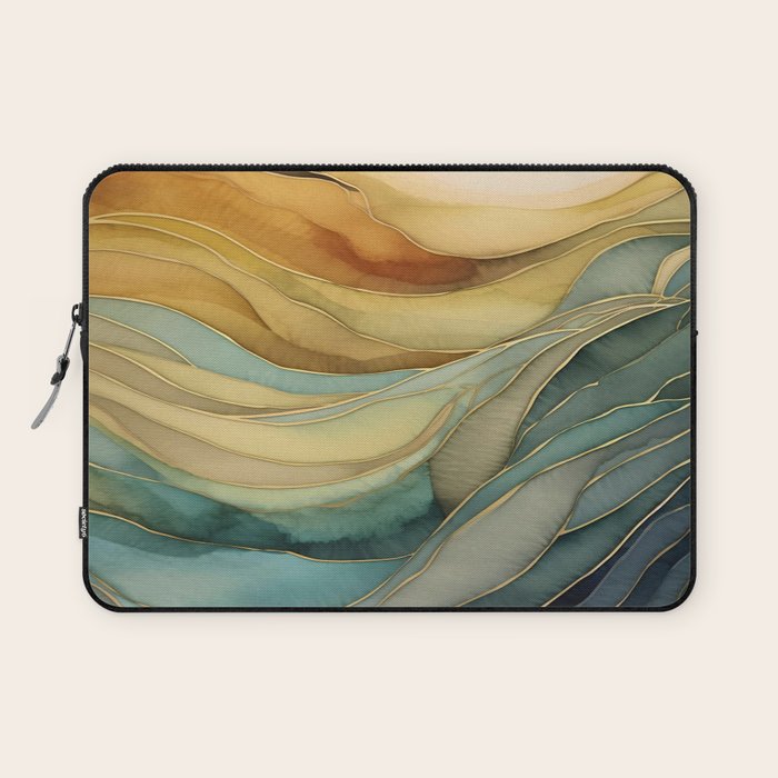 Landscape of Oceanic Rhythm Laptop Sleeve Gallery Image 1
