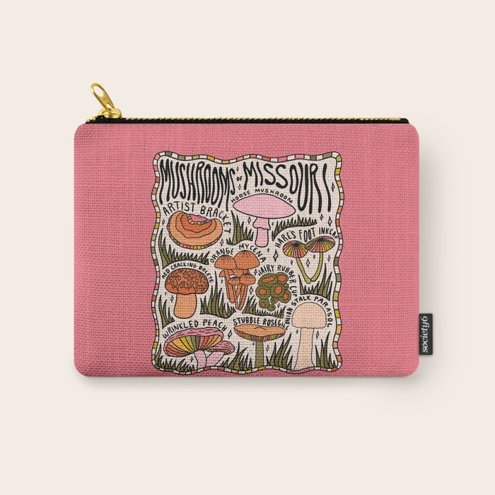 Mushrooms of Missouri Carry All Pouch Gallery Image 1