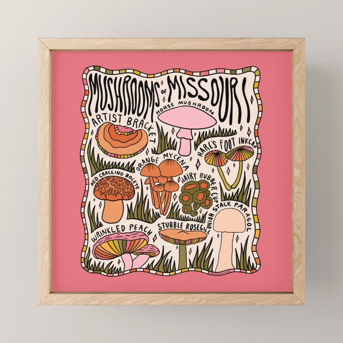Mushrooms of Missouri Mini Art Print Gallery Image 1