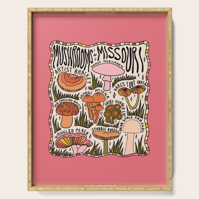 Mushrooms of Missouri Serving Tray Gallery Image 1