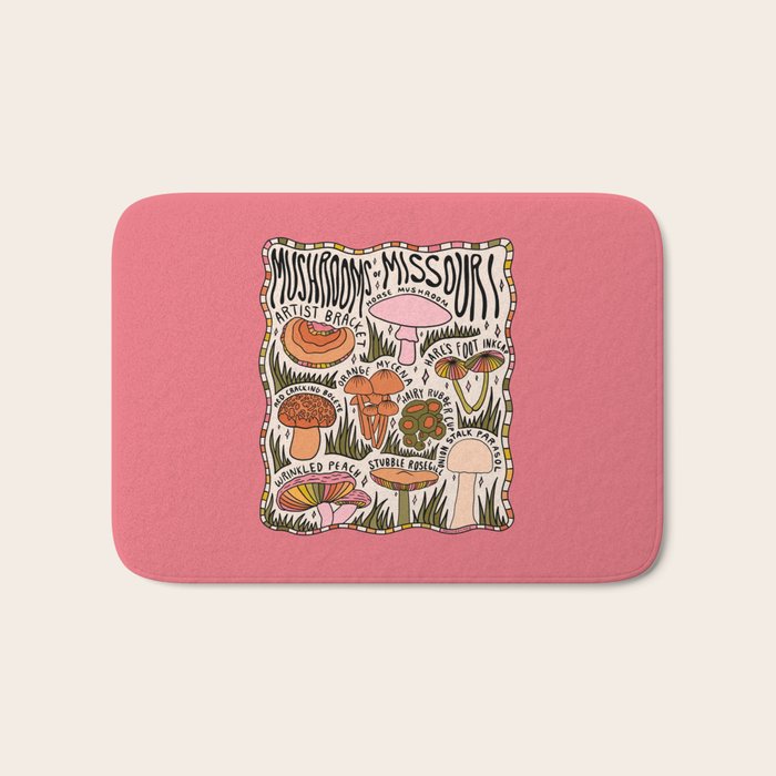 Mushrooms of Missouri Bath Mat Gallery Image 1