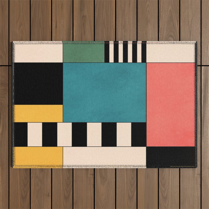 Geometric Abstraction 100 Outdoor Rug Gallery Image 1
