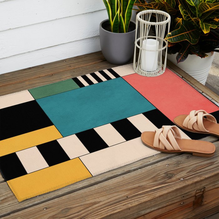 Geometric Abstraction 100 Outdoor Rug Gallery Image 2