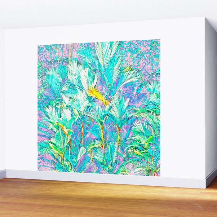 Colorful Palm Garden Wall Mural Gallery Image 2