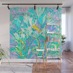 Colorful Palm Garden Wall Mural Gallery Image 1