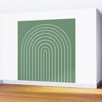 Minimal Arch XXXVIII Fresh Green Modern Geometric Lines Wall Mural Gallery Image 2