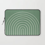 Minimal Arch XXXVIII Fresh Green Modern Geometric Lines Laptop Sleeve Gallery Image 1