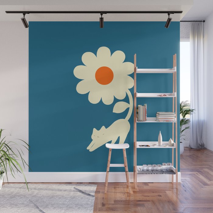 Cat and Plant 67 Wall Mural Gallery Image 1
