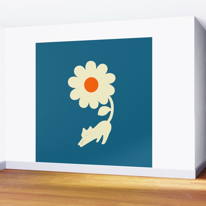 Cat and Plant 67 Wall Mural Gallery Image 2