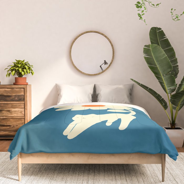 Cat and Plant 67 Comforter Gallery Image 3