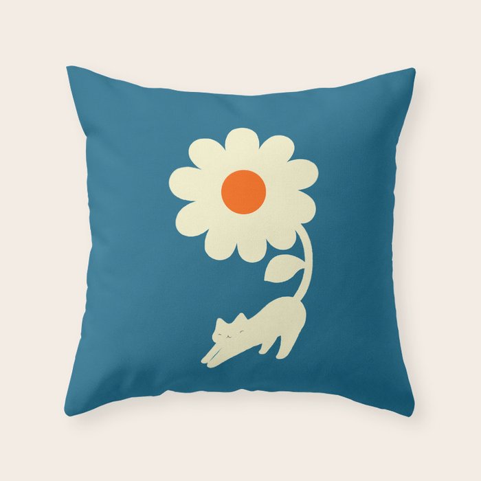 Cat and Plant 67 Throw Pillow Gallery Image 6