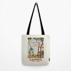 Vintage Travel Poster Cannes Cote D'azur, 1938 Tote Bag Gallery Image 2