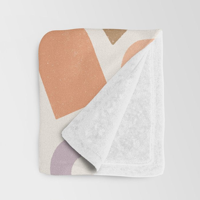 Bauhaus Geo Shapes - Fall Colors Throw Blanket Gallery Image 3