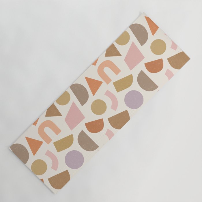 Bauhaus Geo Shapes - Fall Colors Yoga Mat Gallery Image 1