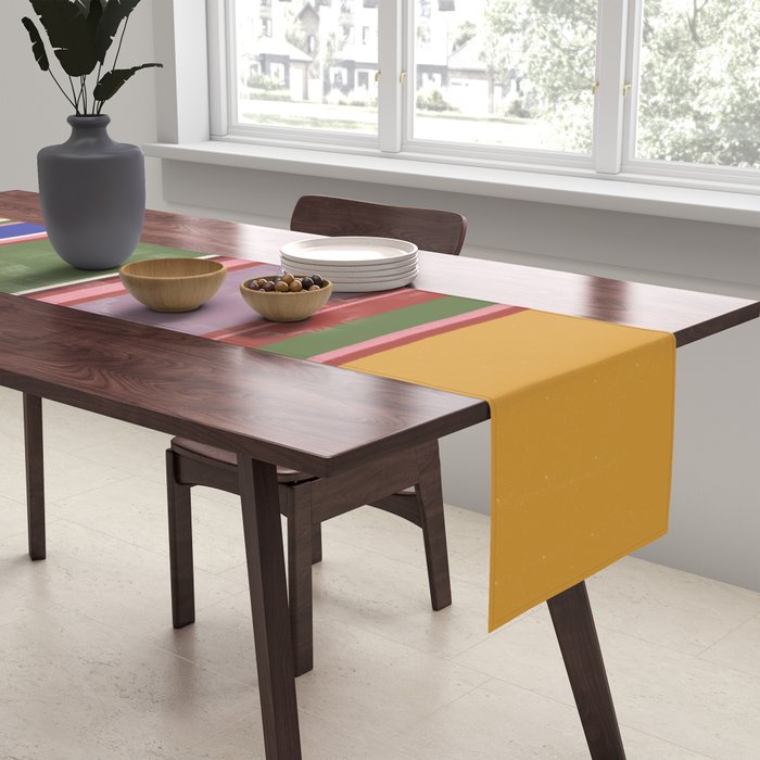 Folk abstract pattern #4 Table Runner Gallery Image 2