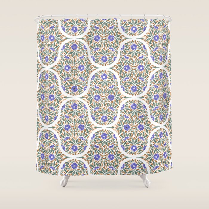 Elegant Flora Artistry Shower Curtain Gallery Image 1