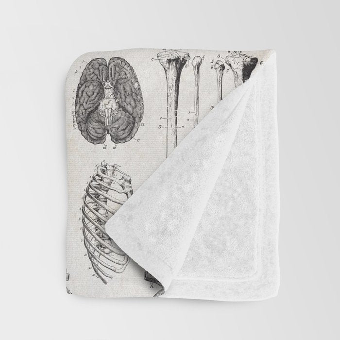 Human Anatomy Throw Blanket Gallery Image 3