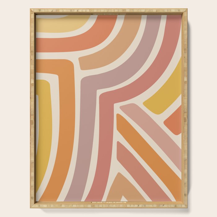 Abstract Stripes IV Serving Tray Gallery Image 1