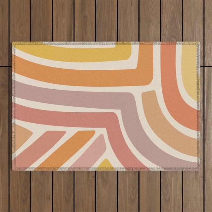 Abstract Stripes IV Outdoor Rug Gallery Image 1