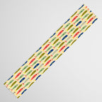 Sardines pattern in red green blue and gray Table Runner Gallery Image 3