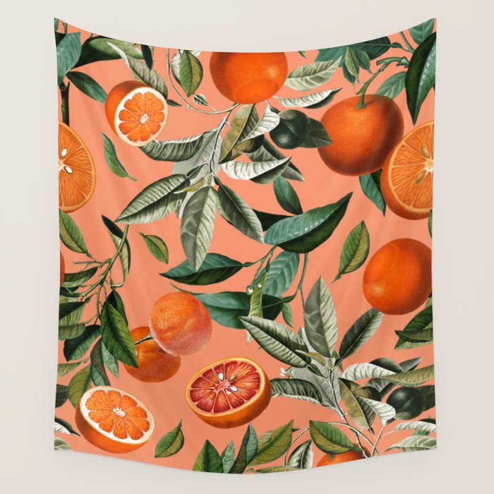 Vintage Fruit Pattern XII Wall Tapestry Gallery Image 4
