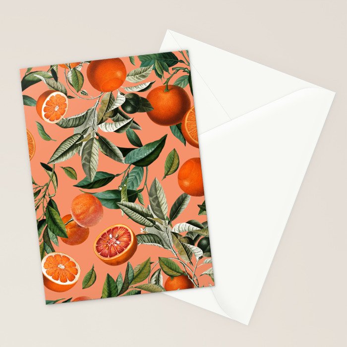 Vintage Fruit Pattern XII Stationery Card Gallery Image 2