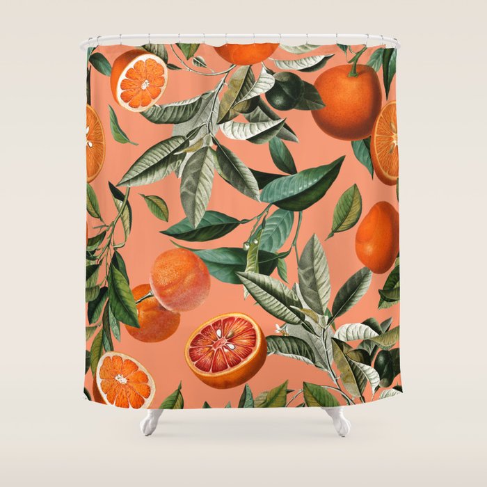 Vintage Fruit Pattern XII Shower Curtain Gallery Image 1