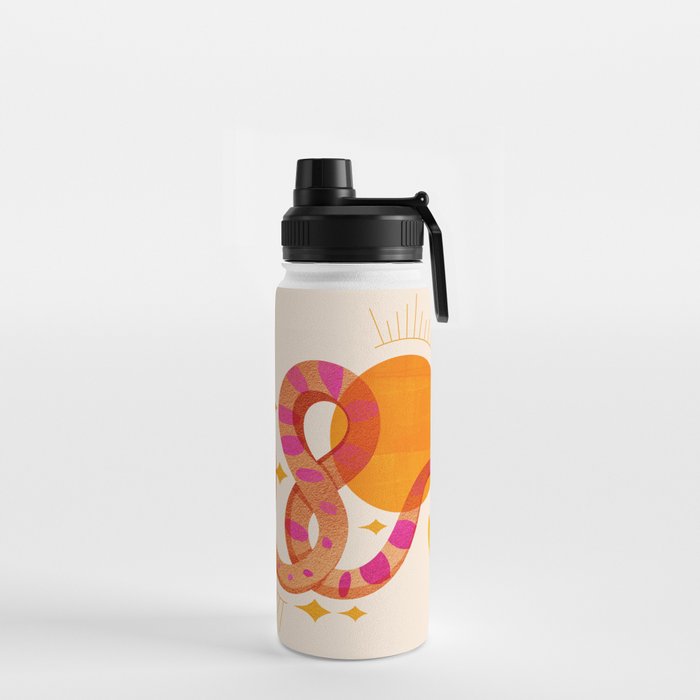 Abstraction_SUN_MOON_SNAKE_Minimalism_001 Water Bottle