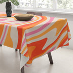 70s Retro Swirl Color Abstract Tablecloth Gallery Image 3
